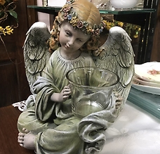 Angel with Candle Cup for Votive Candle