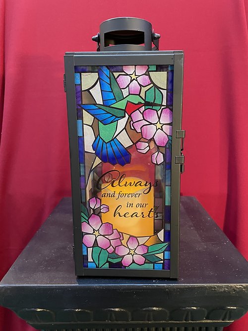 Glass Hummingbird Lantern