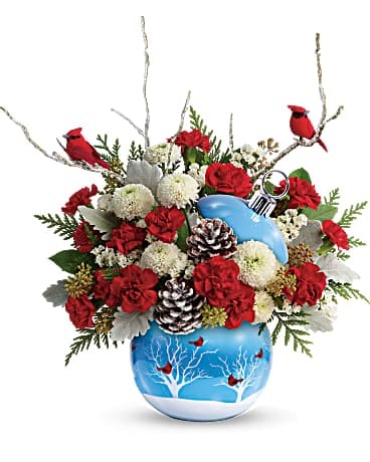Cardinals in the Snow Ornament 2019