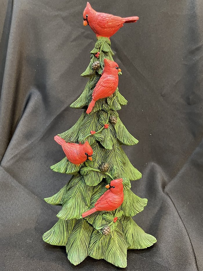 Cardinal in Resin Pine Tree