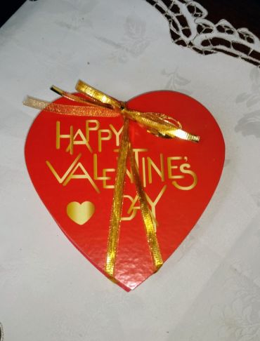 Pollak\'s Chocolates in a Valentine Heart