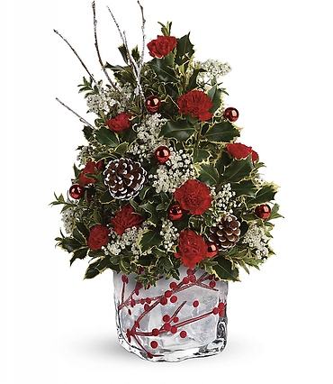 Festive Berries and Holly Tree