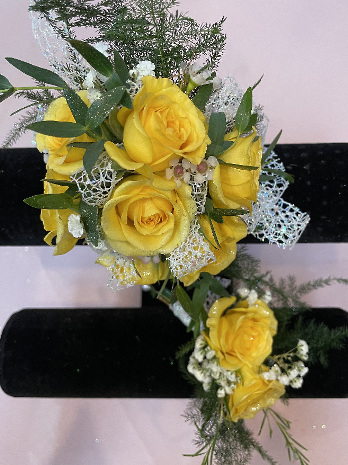 Yellow Spray Rose Corsage