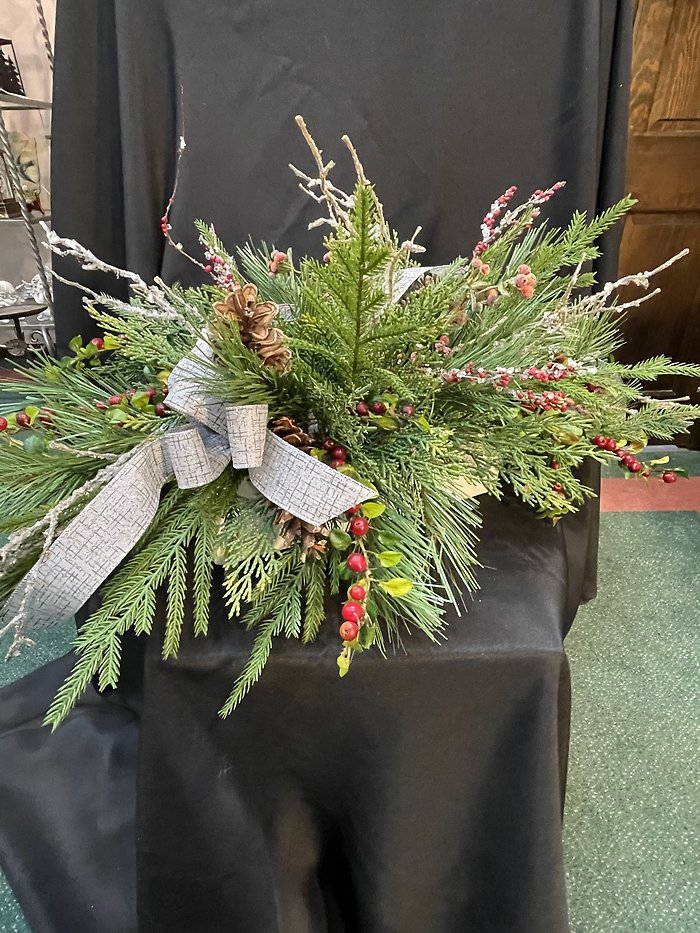 Frosted Berry Winter Pine Arrangement