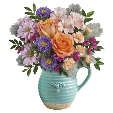 Busy Bee Pitcher Bouquet