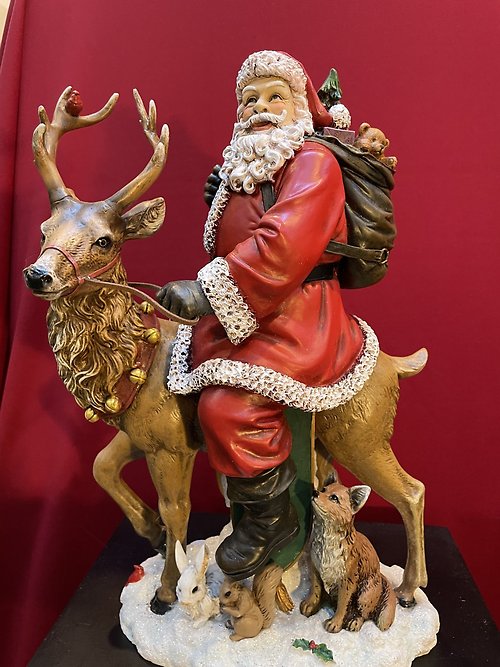 Woodland Resin Santa
