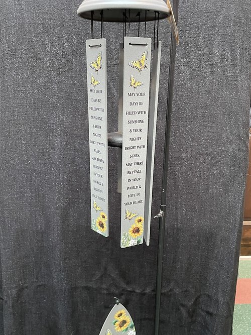YELLOW MONARCH WIND CHIMES