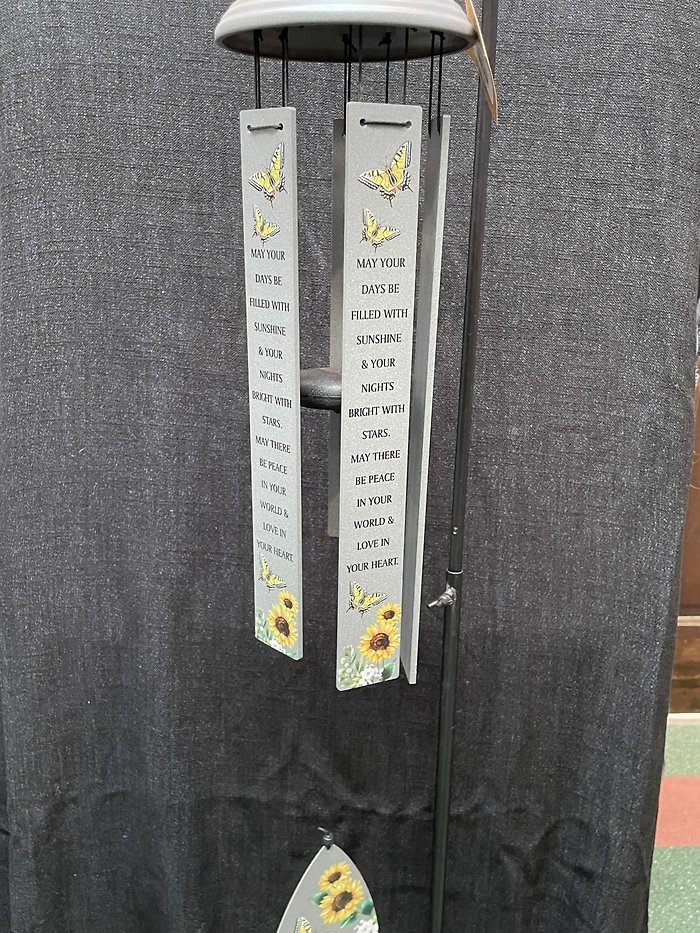YELLOW MONARCH WIND CHIMES