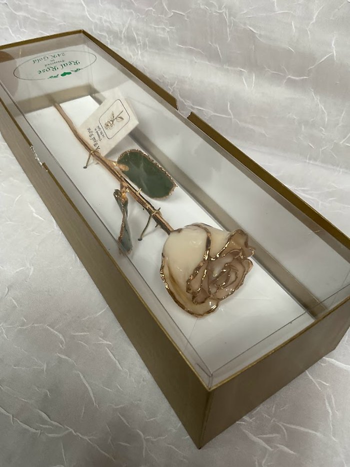 White Rose Dipped in 24K Gold