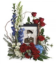 Photo and Urn Floral Tributes