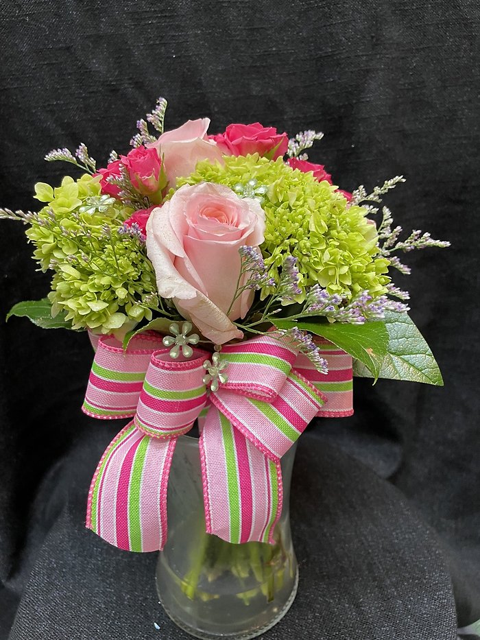 BURKE\'S SMALL HANDHELD BOUQUET WITH CRYSTAL ACCENTS