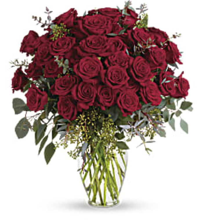Forever Beloved -  Long Stemmed Red Roses