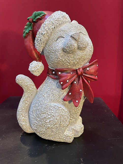 Faux Stone Resin Cat