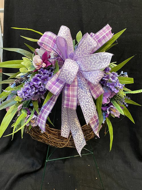 GRAVE WREATH LAVENDER BLOOM