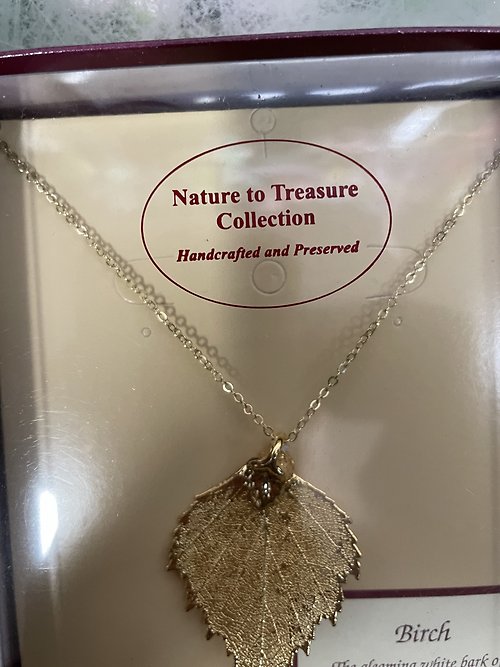 24K BIRCH LEAF NECKLACE