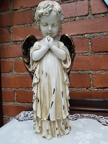 Praying Cherub with Gilded Wings