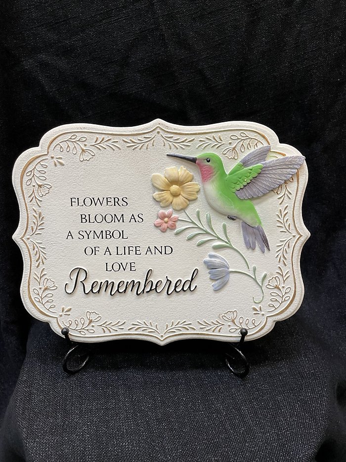 PAINTED HUMMINGBIRD GARDEN STONE