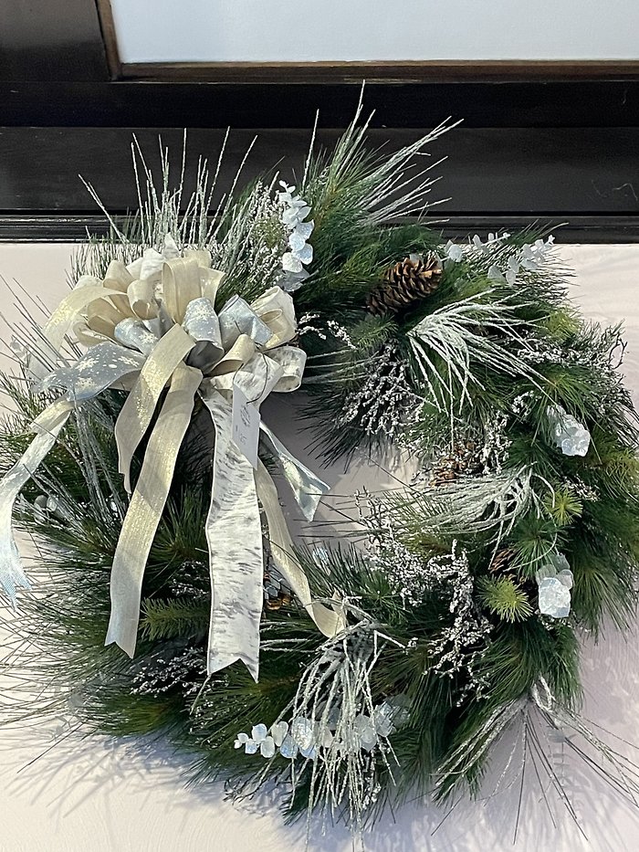 Silver and Pines Wreath