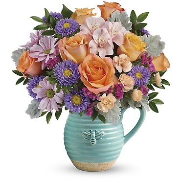 Busy Bee Pitcher Bouquet