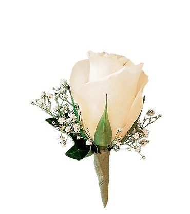 White Rose Boutonniere