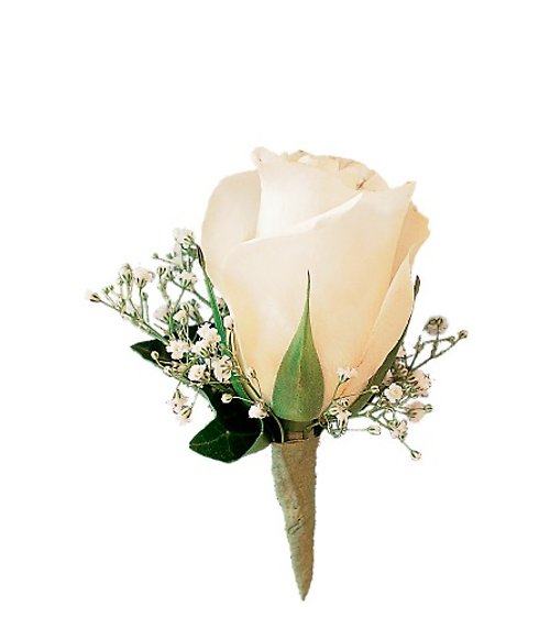 White Rose Boutonniere