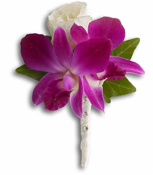 Fresh in Fuchsia Boutonniere