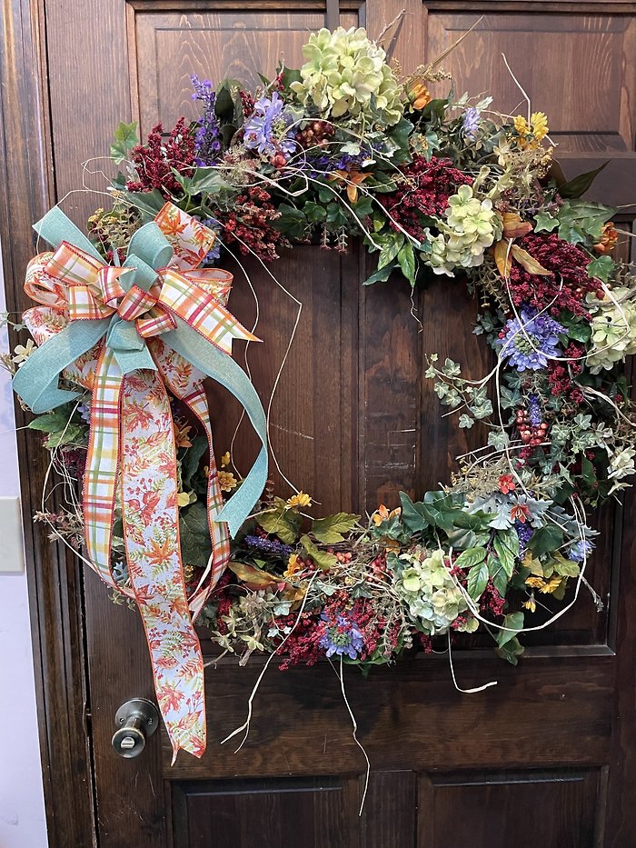 Early Fall Field Flowers Wreath