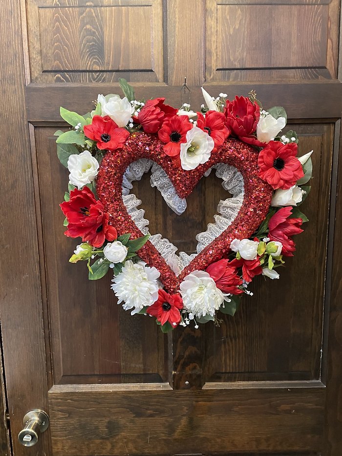 VALENTINE HEART WREATH $40