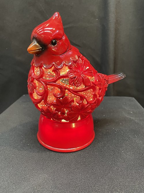Glitter Cardinal Snow Globe