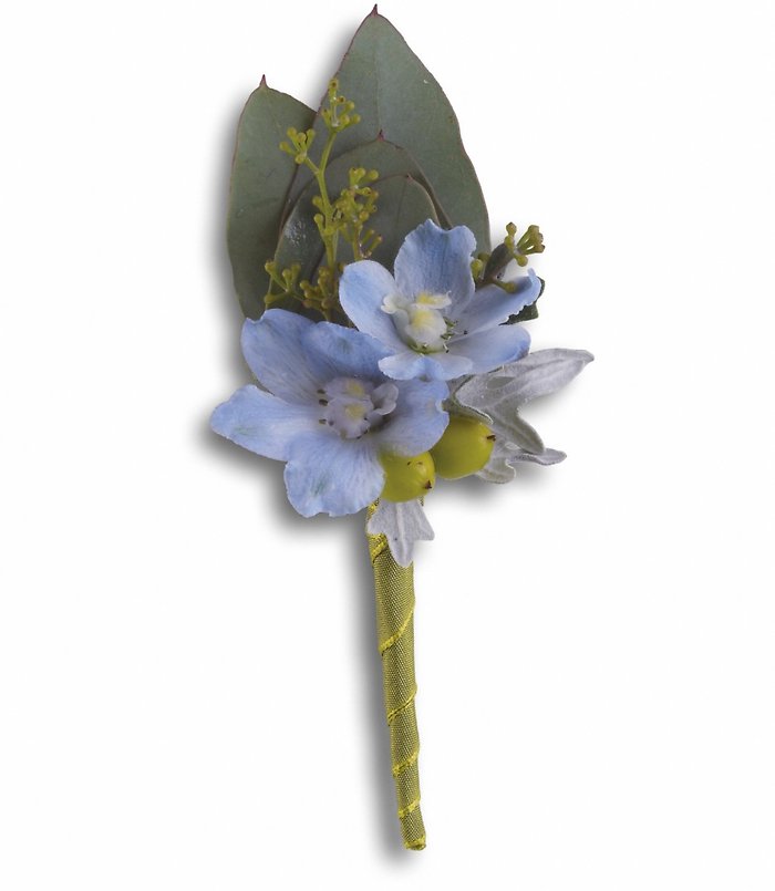 Hero\'s Blue Boutonniere