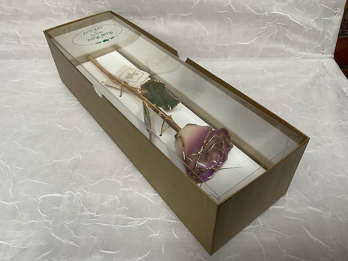 Purple Rose Dipped in 24K Gold