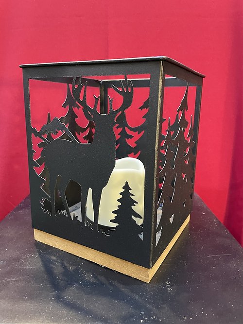 Metal Deer Votive
