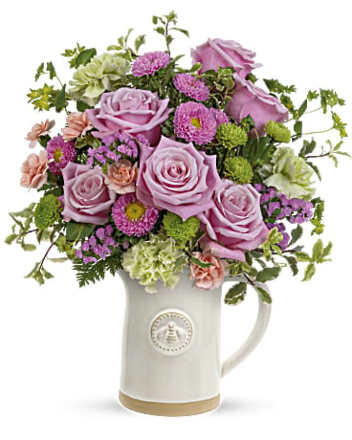 Teleflora\'s Artisanal Pitcher Bouquet