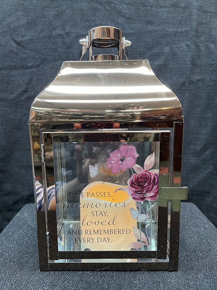 Time Passes Glass/chrome Lantern
