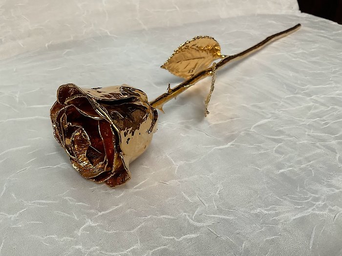 24K Dipped Real Long Stem Rose