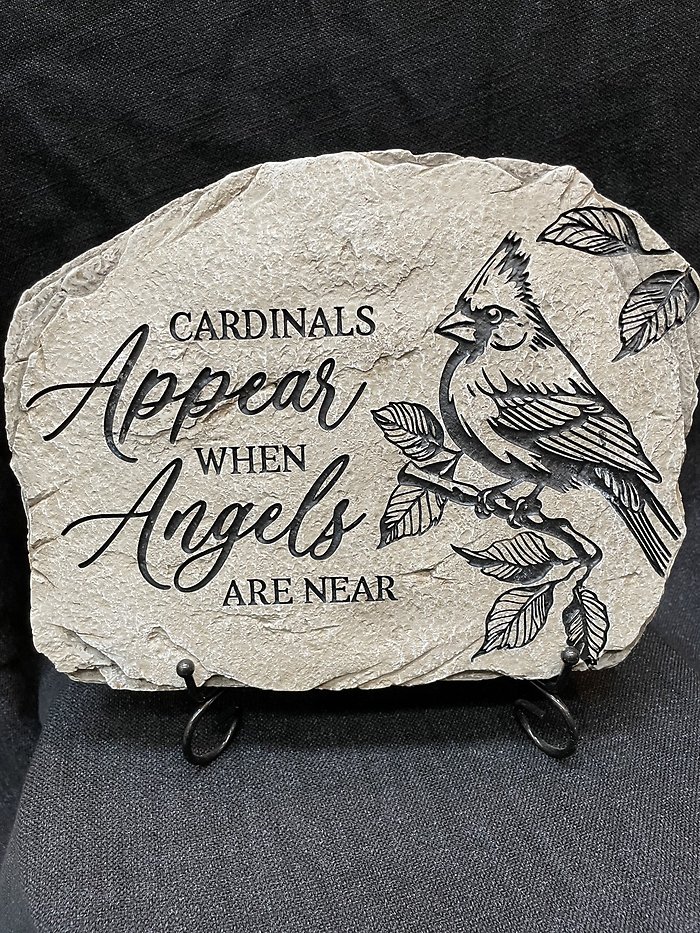 WHEN CARDINALS APPEAR GARDEN STONE
