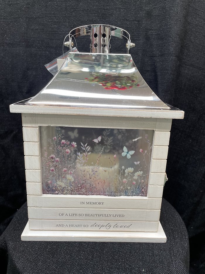 DEEPLY LOVED WHITE WOOD LANTERN