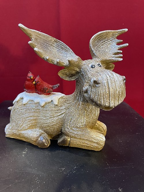 Faux Wood Resin Moose