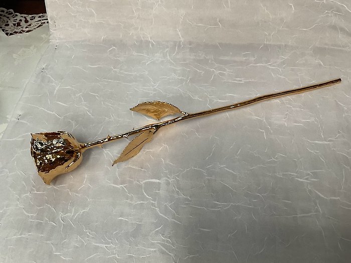 24K Dipped Real Long Stem Rose