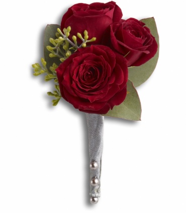 King\'s Red Rose Boutonniere