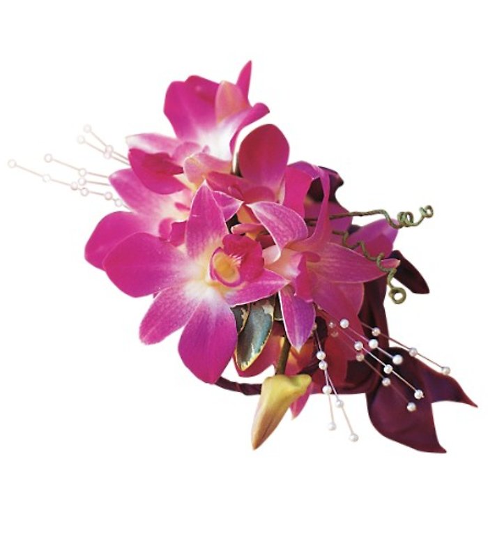 Purple Dendrobium Wristlet