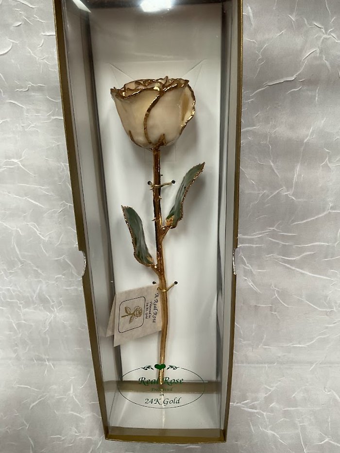 White Rose Dipped in 24K Gold