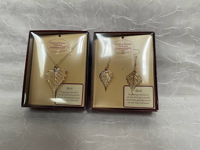 Birch Earrings and Necklace Set