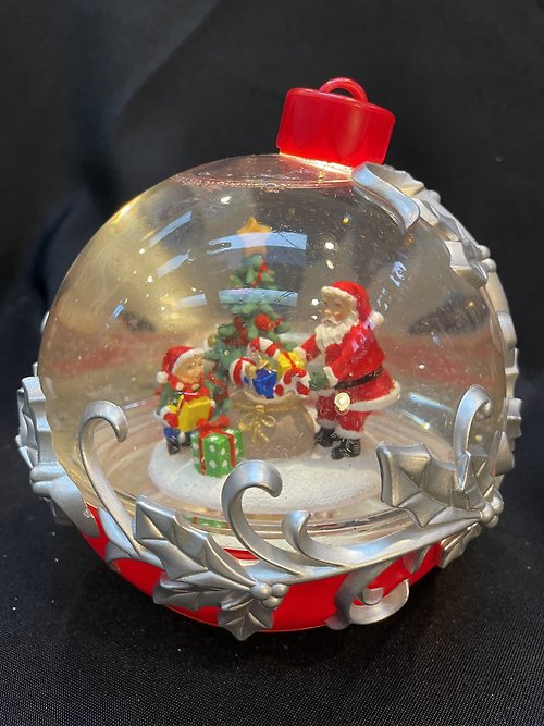 7\" Lighted Christmas Ornament Glitter Globe